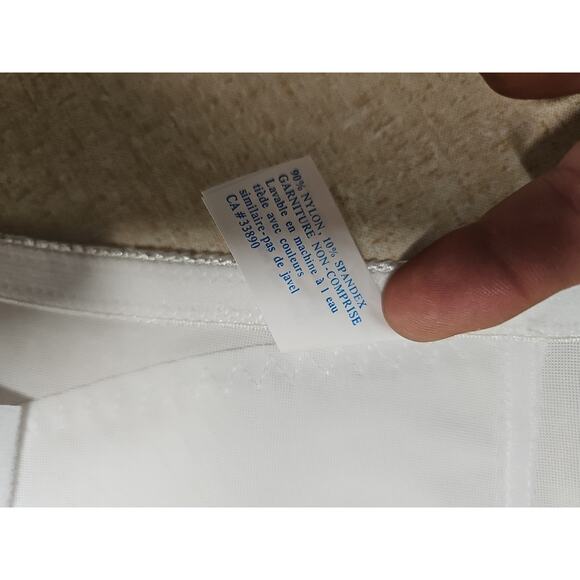 Chest Brace Support Bra 40D Wireless Full Coverage White Lace Front Hook Flaw - Picture 8 of 8